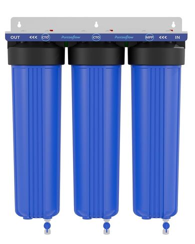 نظام تصفية مياه المنزل بالكامل ثلاثي المراحل، تقليل PFAS، 20 × 4.5 بوصة، يتضمن كتلة كربون PP وCTO وPFAS، ومنافذ نحاسية NPT مقاس 1 بوصة، وصمامات تصريف، ومفتاح ربط ومجموعة تثبيت in Kuwait