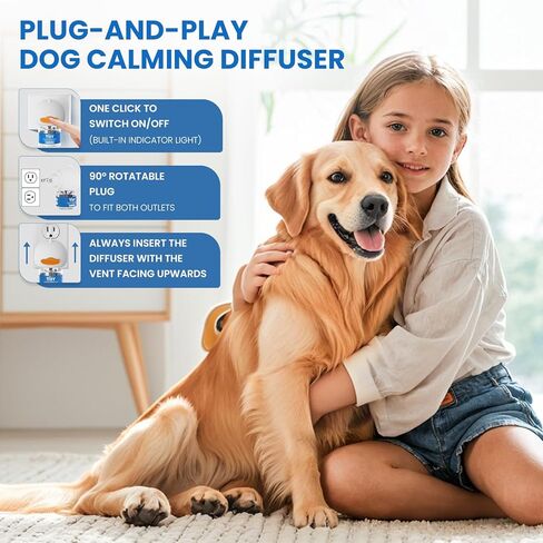Dog Calming Diffuser, 8 in 1 Dog Pheromones Calming Diffuser, Relaxing Pheromone for Dogs Relief Stress Anxiety Reduce Aggression Barking, Help Train Dog to Pee, 2 Diffuser 6 Refill(48ml) in Kuwait