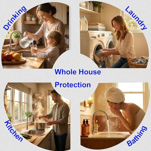 نظام تصفية مياه منزلي كامل ثلاثي المراحل، تقليل المعادن الثقيلة، 20 × 4.5 بوصة، يتضمن كتلة كربون PP وKDF وCTO، ومنافذ نحاسية NPT مقاس 1 بوصة، وصمامات تصريف ومجموعة تثبيت in Kuwait