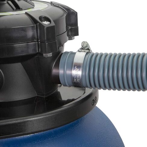 XtremepowerUS 13 بوصة فلتر رملي 3/4 حصان مضخة حمام سباحة 2400 جيجا في الساعة لحمام السباحة فوق الأرض صمام متعدد المنافذ يصل إلى 10000 جالون، فلتر رمل حمام السباحة 1-1/4 بوصة NPT مع نظام دوران محسن in Kuwait