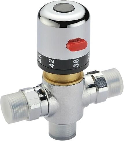 1PCS G1/2"/DN15 Thermostatic Valve Thermostatic Mixing Valve Deck Mounted Solar Pipe Valve(1/2") in Kuwait