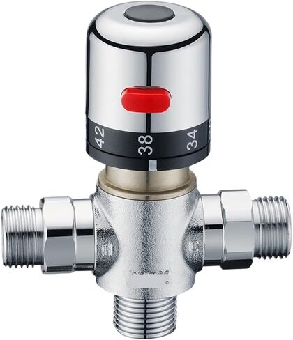 1PCS G1/2"/DN15 Thermostatic Valve Thermostatic Mixing Valve Deck Mounted Solar Pipe Valve(1/2") in Kuwait