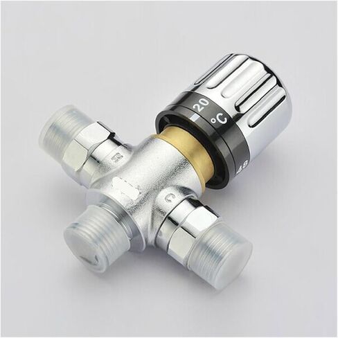 1PCS G1/2"/DN15 Thermostatic Valve Thermostatic Mixing Valve Deck Mounted Solar Pipe Valve(1/2") in Kuwait