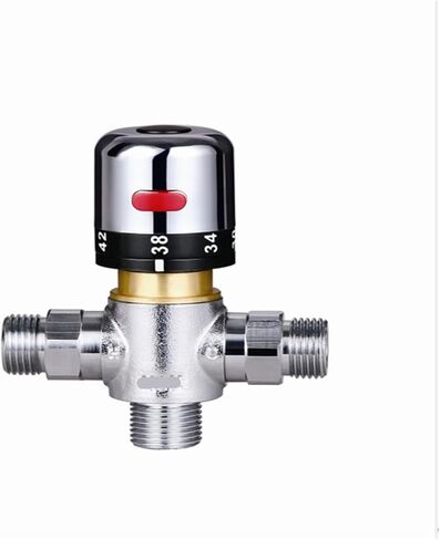 1PCS G1/2"/DN15 Thermostatic Valve Thermostatic Mixing Valve Deck Mounted Solar Pipe Valve(1/2") in Kuwait