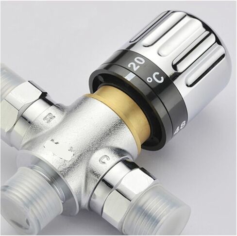 1PCS G1/2"/DN15 Thermostatic Valve Thermostatic Mixing Valve Deck Mounted Solar Pipe Valve(1/2") in Kuwait