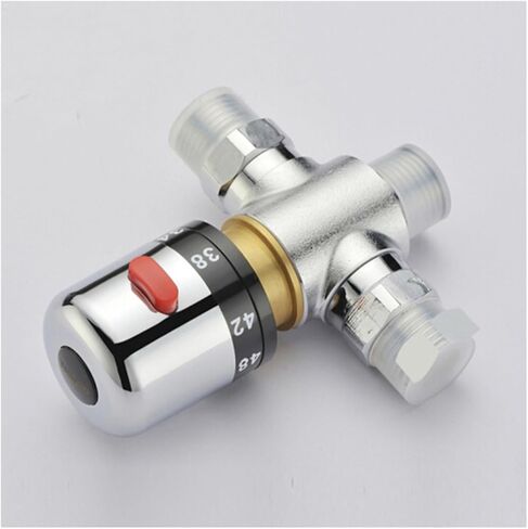 1PCS G1/2"/DN15 Thermostatic Valve Thermostatic Mixing Valve Deck Mounted Solar Pipe Valve(1/2") in Kuwait