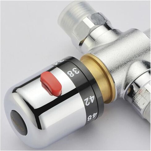 1PCS G1/2"/DN15 Thermostatic Valve Thermostatic Mixing Valve Deck Mounted Solar Pipe Valve(1/2") in Kuwait