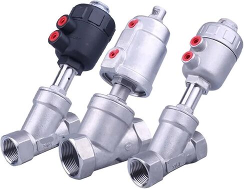 1PCS Series high Temperature Corrosion Resistant steam Pneumatic Valve Y-Type Internal Thread Angle seat Valve.(1-1/2",CLAMP) in Kuwait
