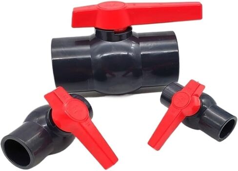 1 Piece PVC Ball Valve UPVC Side Handle Simple Ball Valve Hose Connection Ball Valve Drain Connector Switch(25mm) in Kuwait