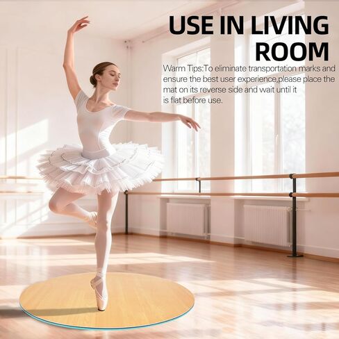 8mm Marley Dance Floor, 31-inch Non-Slip Portable Wood Grain PVC Dance mat with a Smooth Surface for Ballet, Jazz and pop Dance, Ideal for Home Studios and Outdoor use in Kuwait