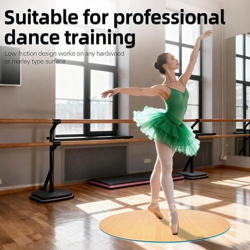 8mm Marley Dance Floor, 31-inch Non-Slip Portable Wood Grain PVC Dance mat with a Smooth Surface for Ballet, Jazz and pop Dance, Ideal for Home Studios and Outdoor use in Kuwait
