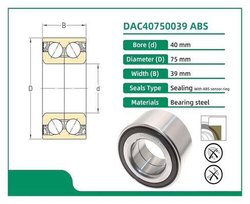1PCS DAC40750039ABS 40x75x39 Bearing with Sensor Ring 200996 713618910 9036340079 90363W0005 in Kuwait