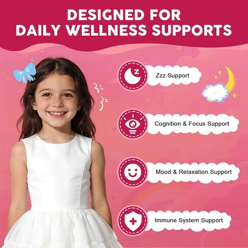 Magnesium Glycinate Drops for Kids - 200mg Magnesium Glycinate Liquid Supplement with L-Theanine, GABA, B6, D3, Chamomile - Relaxation & Cognition Support - Strawberry Flavor - 1 Fl Oz in Saudi Arabia