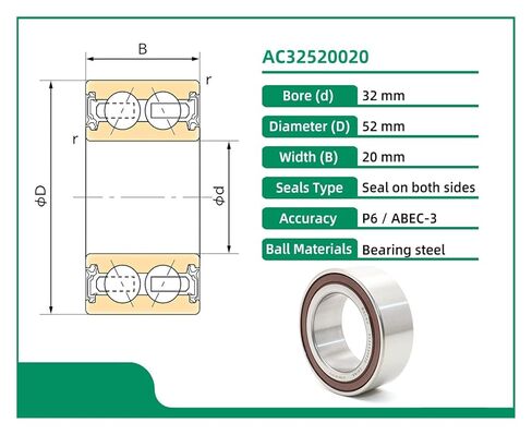 1 قطعة AC32520020 32BD5220 32X52X20 ACB32520020 محمل تكييف الهواء للسيارات in Saudi Arabia