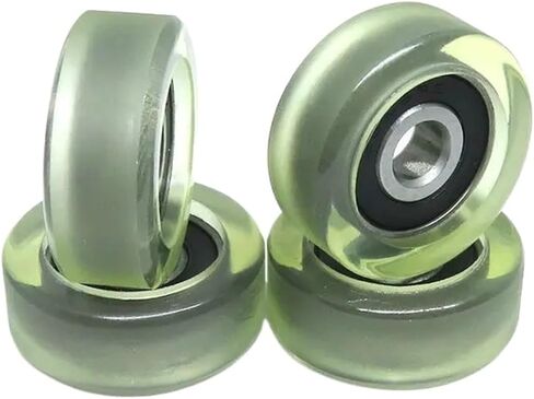 5 قطع 6 مم القطر الداخلي 26 مم القطر PU مصبوب تحمل بكرة 6x26x10 مم PU62626-10 القطر الخارجي 26 مم بكرة مطاطية ناعمة عجلة مطلية بالبولي يوريثين in Kuwait