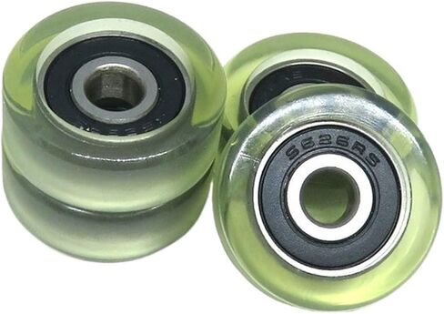 5 قطع 6 مم القطر الداخلي 26 مم القطر PU مصبوب تحمل بكرة 6x26x10 مم PU62626-10 القطر الخارجي 26 مم بكرة مطاطية ناعمة عجلة مطلية بالبولي يوريثين in Kuwait