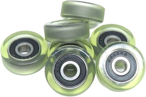 5 قطع 6 مم القطر الداخلي 26 مم القطر PU مصبوب تحمل بكرة 6x26x10 مم PU62626-10 القطر الخارجي 26 مم بكرة مطاطية ناعمة عجلة مطلية بالبولي يوريثين in Kuwait