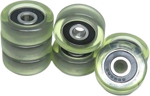 5 قطع 6 مم القطر الداخلي 26 مم القطر PU مصبوب تحمل بكرة 6x26x10 مم PU62626-10 القطر الخارجي 26 مم بكرة مطاطية ناعمة عجلة مطلية بالبولي يوريثين in Kuwait