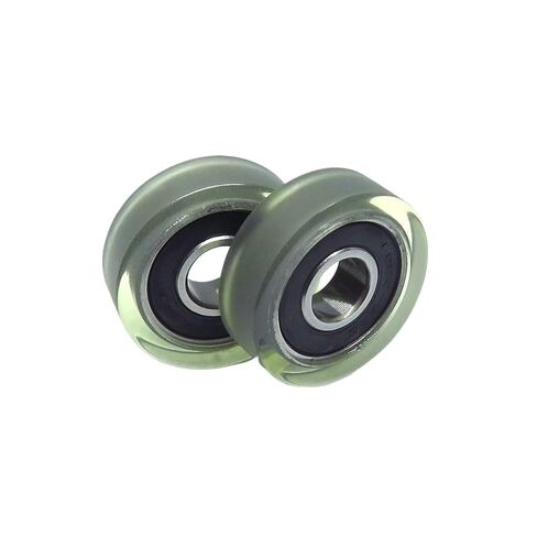 2 قطع OD32mm بولي PU المغلفة بكرات مع محامل 6000RS 10x32x10 مللي متر PU600032-10 خزانة عرض مغطاة بالبولي يوريثين بكرات الباب المنزلق in Kuwait