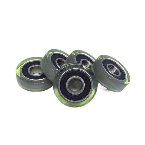 2 قطع OD32mm بولي PU المغلفة بكرات مع محامل 6000RS 10x32x10 مللي متر PU600032-10 خزانة عرض مغطاة بالبولي يوريثين بكرات الباب المنزلق in Kuwait