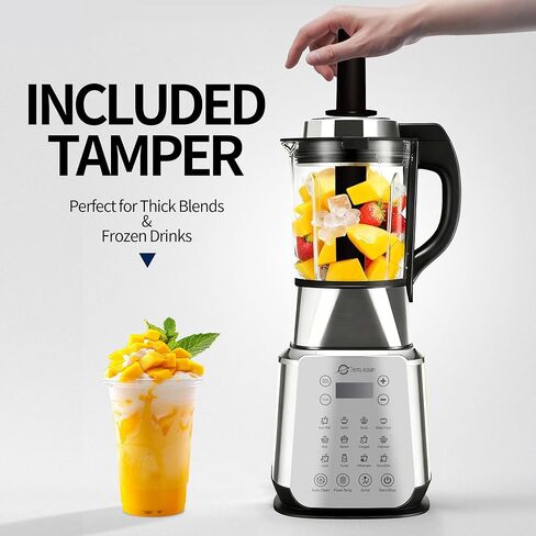 خلاطات زجاجية سعة 59 أونصة للمطبخ مع مكبس، محضر طعام عالي السرعة بقدرة 1500 وات، صانع عصائر P1-P9 قابل للتعديل، خلاط احترافي على سطح الطاولة، 14 إعدادًا مسبقًا وتنظيفًا تلقائيًا للحساء والصلصات in Kuwait