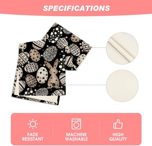 Artoid Mode Bunny Rabbit Eggs Flowers Easter Table Runner, Seasonal Spring Kitchen Dining Table Decoration for Home Party Decor 13x72 Inch in Saudi Arabia