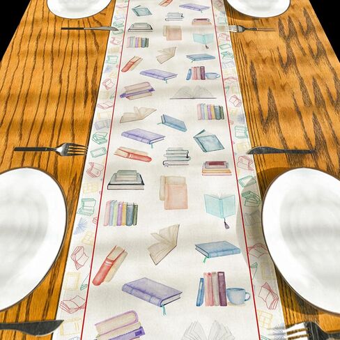 Book Club Table Runner Read Table Cover Book Themed Party Decor One for The Books First Birthday Decorations for Home Party in Saudi Arabia
