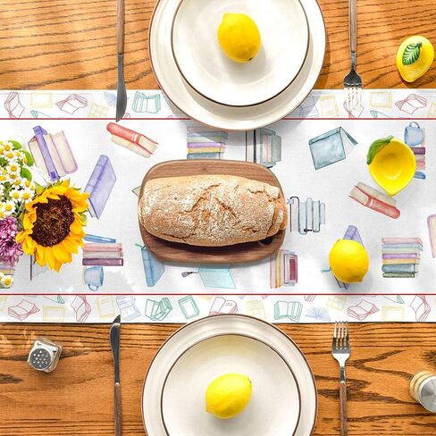 Book Club Table Runner Read Table Cover Book Themed Party Decor One for The Books First Birthday Decorations for Home Party in Saudi Arabia