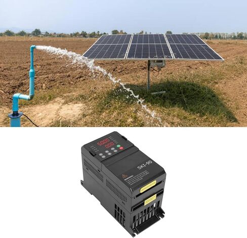 Eujgoov Solar Variable Frequency Drive VFD DC 3PH AC Input 3PH 2.5A 0-650Hz Output Inverter for 0.75KW Motor and Multiple Applications in Saudi Arabia