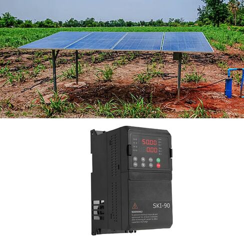 Eujgoov Solar Variable Frequency Drive VFD DC 3PH AC Input 3PH 2.5A 0-650Hz Output Inverter for 0.75KW Motor and Multiple Applications in Saudi Arabia