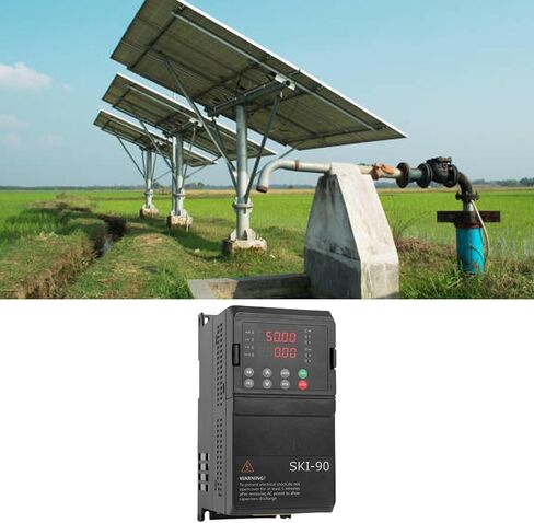 Eujgoov Solar Variable Frequency Drive VFD DC 3PH AC Input 3PH 2.5A 0-650Hz Output Inverter for 0.75KW Motor and Multiple Applications in Saudi Arabia