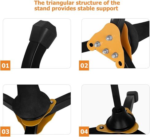 minkissy Portable Foldable Clarinet Stand with Flute and Oboe Holder, Black Tripod Wind Instrument Support Rack for Saxophone and Woodwind Accessories in Saudi Arabia