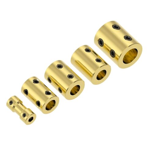 10pcs Pure Copper Cylindrical Shaft Coupling Rigid Coupling Coupler Motor Transmission Connector(D14L22 7-7MM) in Saudi Arabia