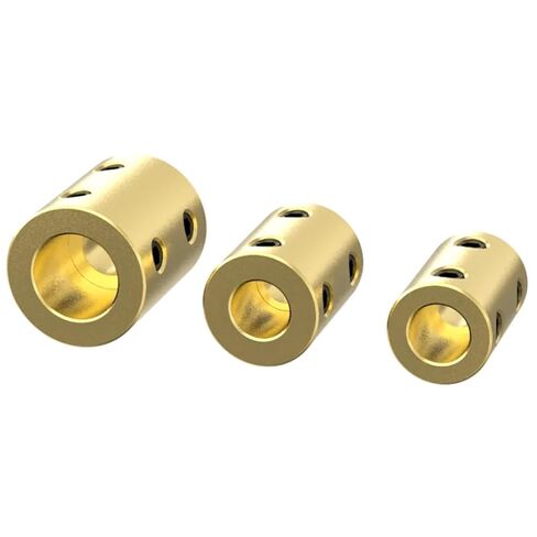 10pcs Pure Copper Cylindrical Shaft Coupling Rigid Coupling Coupler Motor Transmission Connector(D14L22 7-7MM) in Saudi Arabia