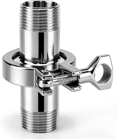 Tri Clamp to 1-1/2" NPT Male Threaded Adapter - 304 Stainless Steel Sanitary Fitting, 64mm Ferrule OD, DN40 Clamp Connector for Food Beverage Dairy Brewing in Saudi Arabia