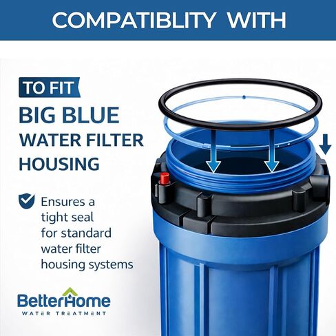 حلقات دائرية بديلة 151122 متوافقة مع مرشحات المياه Pentair Pentek Big Blue مقاس OEM ORing Buna-N (3 عبوات) مع مفتاح ربط 10 بوصة in Kuwait
