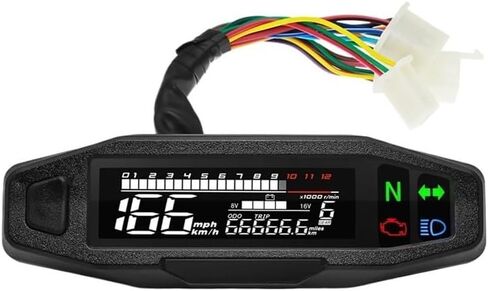 Motorcycle Odometer Odometer Gauge 12V Universal Motorcycle Tachometer Tachometer Panel Dual Tachometer Odometer Instrument Panel in Saudi Arabia