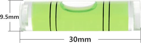 JYK مستوى أسطواني صغير 20 قطعة، مستويات فقاعات أفقية صغيرة 9.5 × 30 مم - مثالية للقياس والتخطيط والمشروعات اليدوية in Kuwait