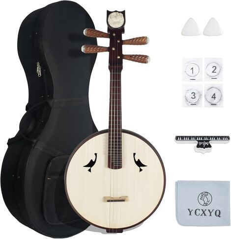 الخشب الصلب Zhongruan المحترف يدويًا أليتو روان روزوود بيانو محور ويحرز Zhongruan Lute التقليدي الصيني الأداة المناسبة للمبتدئين الموسيقيين البالغين in Kuwait