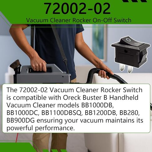 72002-02 Vacuum Cleaner Rocker On-Off Switch Compatible with Oreck Buster B Handheld Vacuum Cleaner Replace O-050-082 430000966(Pack of 2) in Saudi Arabia