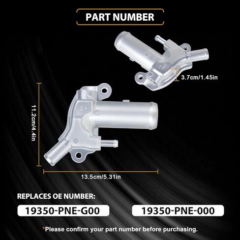 مجموعة مخرج المياه 19350-PNE-G00 متوافقة مع Honda Stream CRV Civic 2001 2002 2003 2004، يستبدل #19350-PNE-000 in Kuwait
