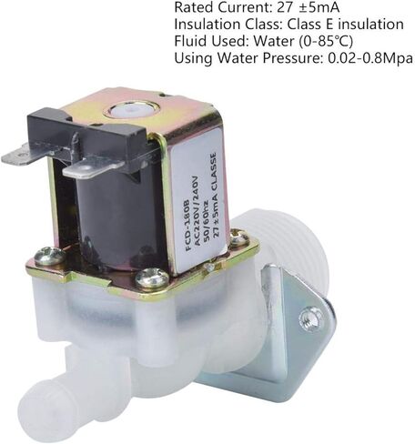 Jeanoko Smart Water Valve,Control Valve Plastic Solenoid Valve Single Inlet Fits Single Water Shutoff Valve 220V Electric Solenoid Valve for Dishwashers for Home Using in Saudi Arabia