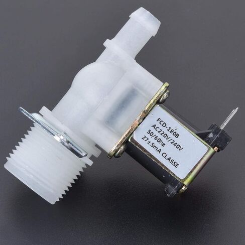 Jeanoko Smart Water Valve,Control Valve Plastic Solenoid Valve Single Inlet Fits Single Water Shutoff Valve 220V Electric Solenoid Valve for Dishwashers for Home Using in Saudi Arabia