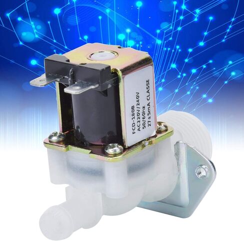 Jeanoko Smart Water Valve,Control Valve Plastic Solenoid Valve Single Inlet Fits Single Water Shutoff Valve 220V Electric Solenoid Valve for Dishwashers for Home Using in Saudi Arabia