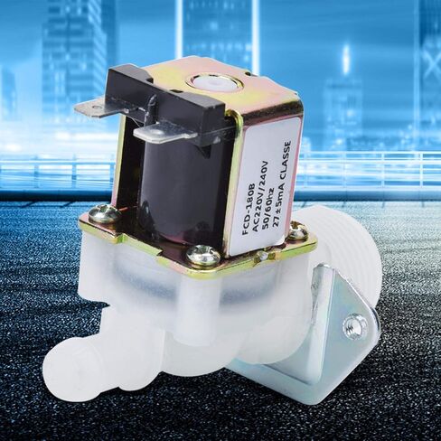 Jeanoko Smart Water Valve,Control Valve Plastic Solenoid Valve Single Inlet Fits Single Water Shutoff Valve 220V Electric Solenoid Valve for Dishwashers for Home Using in Saudi Arabia