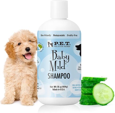 P.E.T. Oatmeal Plus Vanilla Almond Shampoo for Dogs & Cats — Ideal for Pets with Seasonal Allergies — Sulfate-Free, pH-Balanced, Hypoallergenic — 16 oz in Kuwait