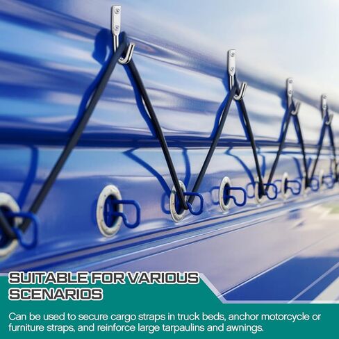 Hicarer 20 حزمة 3-1/2 بوصة قماش القنب وحبل خطاف J مطلي بالزنك للتعليق in Kuwait