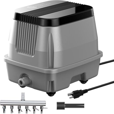 AquaMiracle Linear Air Pump ZP-40/ZP-60/ZP-100/ZP-200 for Pond Aeration, 635/950/1600/4000GPH Septic Air Pump Pond Aerators for Outdoor Ponds, Waste Treatment, Aquarium, Fish Farm, Seafood Restaurant in Saudi Arabia