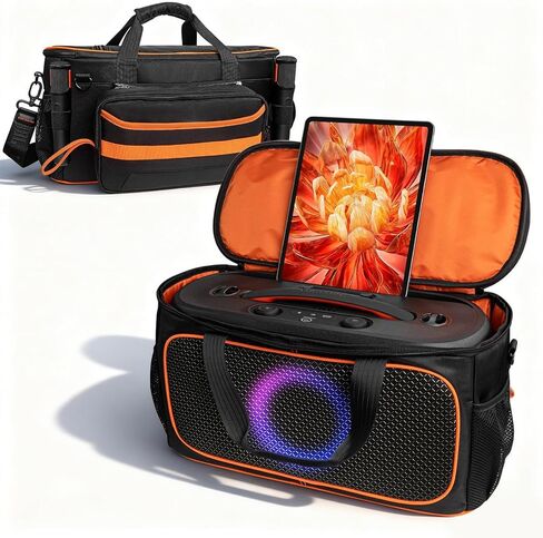 حقيبة حمل متوافقة مع مكبر صوت JBL PartyBox On The Go، حقيبة تخزين للسفر تناسب مكبر صوت JBL PartyBox On-The-Go الأساسي للحفلات المحمولة وميكروفون لاسلكي (حقيبة فقط، بدون حزام كتف) in Kuwait