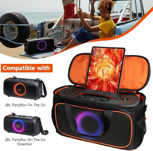 حقيبة حمل متوافقة مع مكبر صوت JBL PartyBox On The Go، حقيبة تخزين للسفر تناسب مكبر صوت JBL PartyBox On-The-Go الأساسي للحفلات المحمولة وميكروفون لاسلكي (حقيبة فقط، بدون حزام كتف) in Kuwait
